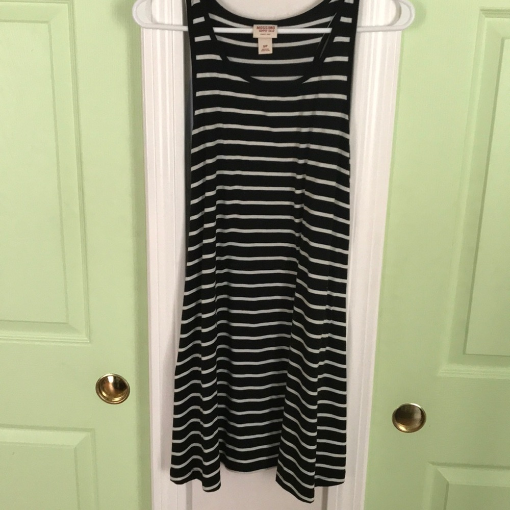 Flowy black and white stripped dress